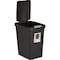 Sterilite 7.5 Gal. Black TouchTop Wastebasket 10439004 - alternate 4