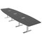 Skutchi Designs 16 Person Conference Table With Power Unit | 16' Boat Table | Harmony Series HAR-BOT-48X192-T-WA7949-ESIL - alternate 1