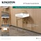 Kingston Brass 20" Porcelain Console Sink Set with Faucet and Plumbing Trim Kit in White/Brushed Brass CKVPB2018W87 - alternate 5