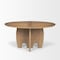 Homeroots 59" Brown Solid Wood Pedestal Base Round Top Dining Table 604027 - alternate 8