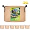 Ipower Plant Grow Bag 10 Gallon Heavy Duty Fabric Pots, 300g Thick Nonwoven, Tan 2024 Version, 6PK GLGROWBAG10X6TAN - alternate 1