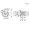 Elesa 451261 Castors stainless steel bracket Injected polyurethane coating plate bracket 451261 - alternate 2