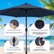 Simple Deluxe 9' Solar Umbrella 32 LED Lighted Patio Umbrella Table Market Umbrella with Push Button Tilt/Crank O LGBRLA9LEDDBL - alternate 5