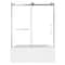 Kingston Brass 60" Acrylic Alcove Left-Hand Drain Tub with Right Sliding Tub Door, White/Brushed Nickel KVTDE603122L8 - alternate 1