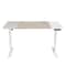 Homeroots Adjustable Natural and White Wood and Stainless Steel Rolling Computer Desk 528672 - alternate 1