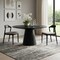 Homeroots 59" Black Wood Pedestal Base Round Top Dining Table 631286 - alternate 6