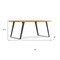 Homeroots 66" Oak and Gray Wood and Iron Frame Base Dining Table 640693 - alternate 4