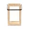 Homeroots 16" Clear And Natural Glass And Solid Wood Tabletop Lantern Candle Holder 634816 - alternate 5