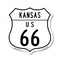 Signmission Kansas Route Marker Shield Sign Us 66, 18 Inch X 18 Inch, Plastic Sign SHI-P-18-384 - alternate 1