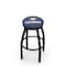 Holland Bar Stool Co 25" Blk Wrinkle Connecticut Swivel Bar Stool, Accent Ring L8B2B25ConnUn - alternate 1