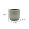 Homeroots Gray Ceramic 17 Ounce Striped Round Distressed Pot Planter 487457 - alternate 4