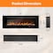 Edendirect 72 in. Smart Electric Fireplace Insert in Black with Remote, Low Noise, 750W/1500W Heating Mode ZR-EF72R - alternate 5