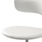 Homeroots Set of Two White and Silver Metal and Faux Leather Low Back Adjustable Height Bar Chairs, 2PK 555037 - alternate 4