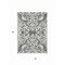 Homeroots 5' X 8' Gray And Ivory Damask Washable Indoor Outdoor Area Rug 614432 - alternate 5