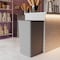 Regal Altair 50 Gallon Square Gray Plastic Trash Can, Heavy Duty Resin Construction TC-100-SQ50GR - alternate 3