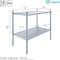 Amgood 2 Tier Galvanized Steel Dry Storage Unit. 24 in. x 43 in. x 38 in. 2GS-2443-Z - alternate 6
