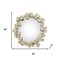 Homeroots 29" Beige Metal Round Accent Mirror 632803 - alternate 5