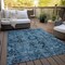 Homeroots 5' X 8' Denim and Gray Oriental Washable Non Skid Indoor Outdoor Area Rug 563749 - alternate 5