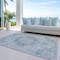 Homeroots 3' X 5' Blue Floral Medallion Washable Indoor Outdoor Area Rug 607896 - alternate 5