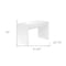 Homeroots 47" White Wood Sled Computer Desk 490007 - alternate 7