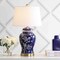 Jonathan Y Gracie 29.5" Traditional Cottage Ceramic/Metal Ginger Jar LED Table Lamp, White/Navy JYL3047A - alternate 4