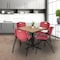 Regency Square Cain Breakroom Table W/ 4 M Stack Chairs, 36 in W, 36 in L, Noble Oak TB3636NO47BY - alternate 5