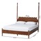 Baxton Studio Hoffman Platform Bed - Bed Frame with Scalloped Design and Turned Posts, Walnut Brown, King 272-14824-ZORO - alternate 5
