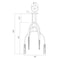 Cwi Lighting Curva Integrated LED 38in Brass Chandelier with Handcrafted Glass 1725P38-6-624 - alternate 6
