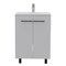 Homeroots 24" White Wood Freestanding Bathroom Vanity With Sink And Medicine Cabinet With Mirror 546363 - alternate 5
