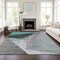 Homeroots 3' X 5' Teal Blue Aqua And Charcoal Abstract Washable Indoor Outdoor Area Rug 582890 - alternate 6