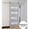 Sartodoors Slab Barn Door Panel Frosted Glass Grey 32x84 Solid Core Modern Interior VEREGIO7455S-GRE-3284 - alternate 1