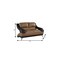 Homeroots 62in Brown and Black And Silver Faux Leather Loveseat 329532 - alternate 2