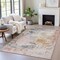 Homeroots 3' X 5' Pink Charcoal And Copper Abstract Washable Indoor Outdoor Area Rug 630801 - alternate 2