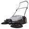 Dapper Supply Walk-Behind Outdoor Hand Push Floor Sweeper - 5.25 Gallon Capacity - 25.5 in. Sweeping Width DP-FS1103 - alternate 1
