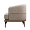Homeroots 29" Beige Camel and Black Tufted Linen Solid and Manufactured Wood Barrel Chair 653112 - alternate 5