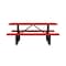 Leisure Craft Rectangle Portable Picnic Table, Red, 6 ft L T6XPP-RED - alternate 4