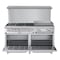 Koolmore 60 in. 6 Burner Commercial Natural Gas Range with 24 in. Griddle in Stainless-Steel KM-CRG60-NG - alternate 2
