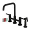 Kingston Brass Bridge Kitchen Faucet with Brass Sprayer, Matte Black KS8280DKLBS - alternate 1