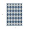 Homeroots 5' X 8' Navy Blue And Ivory Geometric Washable Indoor Outdoor Area Rug 577068 - alternate 3
