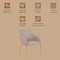 Leisuremod Zaire Collection Modern Dining Chair, Gold Legs and Taupe Fabric ZDC52TP - alternate 7