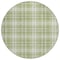 Homeroots 8' Artichoke Green Brown And Ivory Round Plaid Washable Indoor Outdoor Area Rug 597071 - alternate 4