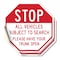 Signmission Stop All Vehicles Subject to Search, 4 inch X 4 inch, Vinyl Decal, 2PK OC-D-2PACK-4-244 - alternate 1