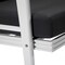 Leisuremod Walbrooke Outdoor Patio White Aluminum Armchairs With Cushions, Charcoal, 2PK WW-31-27CH2 - alternate 3