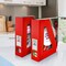 Acrimet Magazine File Holder Vertical Rack, Durable Plastic Desk Organizer, Solid Red, 2PK 277.VM - alternate 6