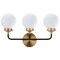 Jonathan Y Caleb 22" 3-Light Contemporary Transitional Iron/Glass LED Vanity Light, Brass Gold/Black/White JYL9058B - alternate 8