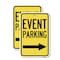Signmission Event Parking with Left Right Arrow, 12'' X 18'' 2 Signs, Heavy Gauge Aluminum, 2PK A-1218-2PACK-24062 - alternate 1
