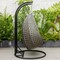 Leisuremod Charcoal Wicker Hanging 2 person Egg Swing Chair, Black ESCCH-57BL - alternate 5