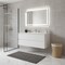 Homeroots 40" White Wood Freestanding Bathroom Vanity With White Sink And Two Drawers 627497 - alternate 3