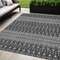 Homeroots 5' X 8' Gray Silver And Charcoal Tribal Washable Indoor Outdoor Area Rug 582567 - alternate 1