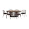 Homeroots Seven Piece Brown and Black Oval Dining Set with Six Chairs 571719 - alternate 3